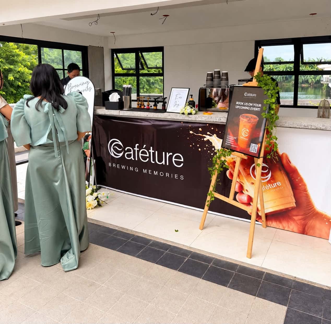 Caféture coffee cart: bar setup