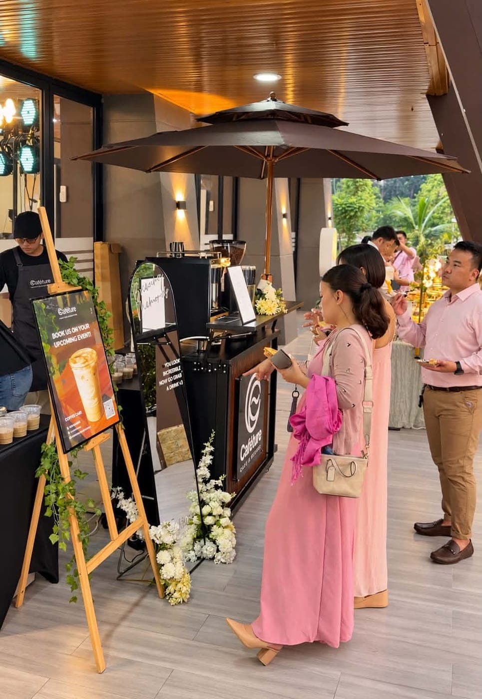 Caféture coffee cart: evening reception