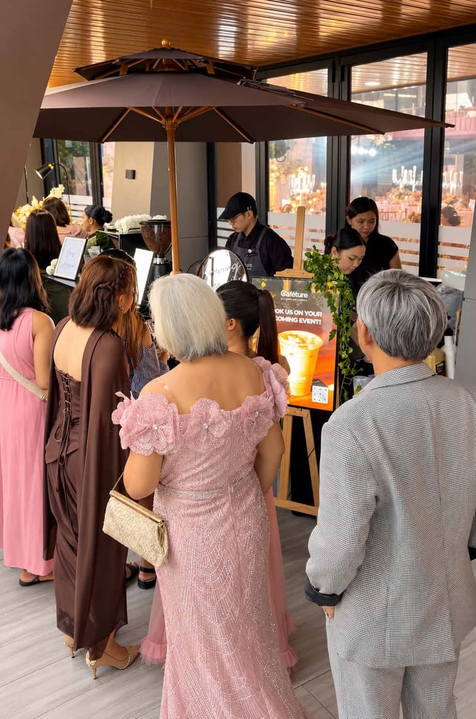 Caféture coffee cart: wedding reception
